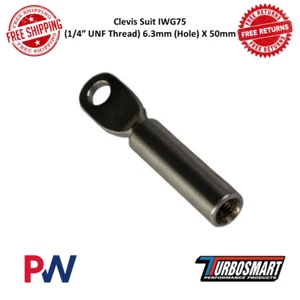 Turbosmart Clevis Suit IWG75 (1/4" UNF Thread) 6.3mm (Hole) X 50mm #TS-0600-3001 - Bild 1 von 9