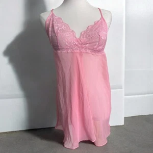Elegant coquette la Senza Pink Lace Chemise M - Picture 1 of 5