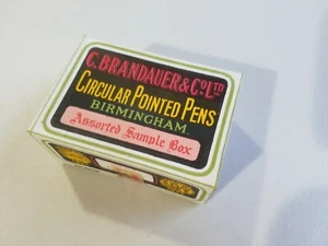 Vintage C. Brandauer & Co. Ltd. Circular Pointed Pen nibs, Assorted Sample Box - Picture 1 of 6