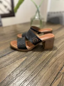 Tuscany by Easy Street Susana Dress Heel Sandal Black NEW Casual Comfort Size 9 - Picture 1 of 10