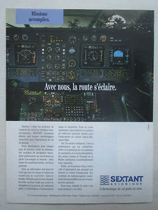 2/1993 PUB SEXTANT AVIONIQUE FLIGHT CONTROL SYSTEMS EUROCOPTER TIGRE FRENCH AD - Picture 1 of 1