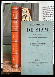 1862 Thailand Siam Bangkok w/ Dedication Gallois L'Ambassade de Siam au XVIIe... - Picture 1 of 1