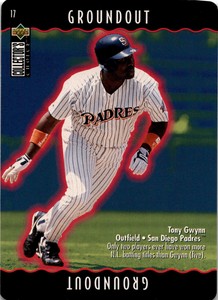 1996 Collector's Choice #17b Tony Gwynn Groundout You Make the Play