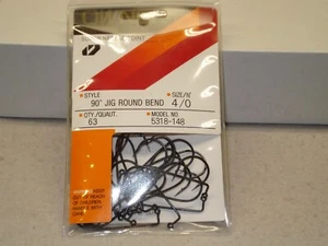 Owner 90 Degree Black Light Wire Jig Hooks, 4/0, 63 pack - Picture 1 of 2