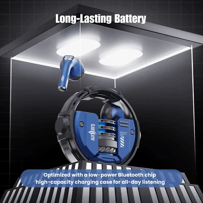 Беспроводные игровые наушники-вкладыши AIRMARS ABW07 Bluetooth 5.4 с 25-часовым аккумулятором металлик - Изображение 1 из 4