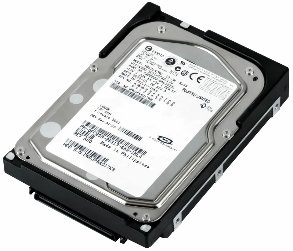 Hard Dell 0FC958 FC958 146GB 15000U/Min SCSI U320 8MB MAX3147NC 3.5'' Inch - Image 1 of 3