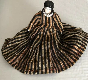 ANTIQUE Dollhouse Miniature Doll Ca 1800s German china-head 5.5" in a long gown - Picture 1 of 9