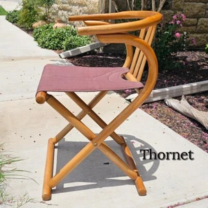 Rare HTF Thonet Style Mid Century Modern Wood Bentwood Folding Chair 1960s - Picture 1 of 9