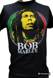 Bob Marley Black Band T-Shirt Size Small Zion Rootswear Reggae King Rockabilia - Picture 1 of 4