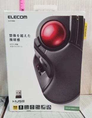HUGE ELECOM MTH1DRBK TRACKBALL TRACK BALL WIRELESS BLUETOOTH ERGONOMIC mouse. 81 - Image 1 of 4