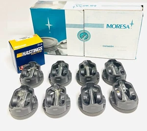 Moresa dish top Pistons & Moly Rings Kit for 1999-2003 Chevy 5.3L LM7 Vortec - Picture 1 of 4