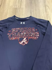 Under Armour Atlanta Braves 2016 Primavera Allenamento Manica Lunga Pile Uomo S Blu - Foto 1 di 6