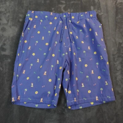 Pantalones Cortos Disney Chip Dale Para Hombres Grandes Azul 9 Pulgadas Entrepierna Playa Tabla Costera Leer Foto 1 de 4