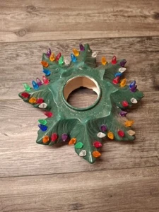 Vintage Atlantic Mold Large 13.5”Diameter Ceramic Christmas Tree Base. Base Only - Picture 1 of 11