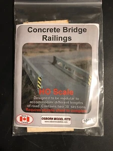 Osborn Models 1055 HO Scale Concrete Bridge Railings Building Kit (2 30 Ft SecHH - Picture 1 of 2