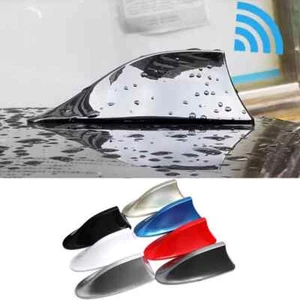 FM/AM Car Styling Shark Fin Antenna Auto Radio Signal Aerials Roof Top Cover - Picture 1 of 14