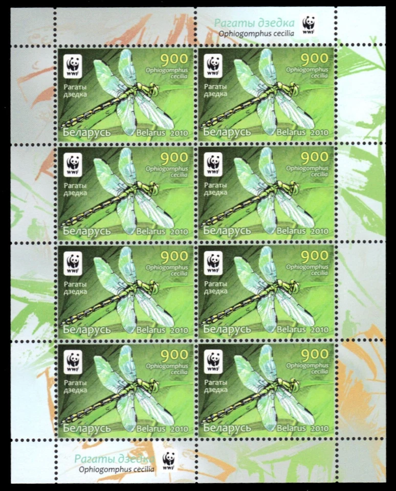 BELARUS 737 - Green Snake-tail Dragonfly "Ophiogomphus cecilia" (pb78056) - Image 1 of 1