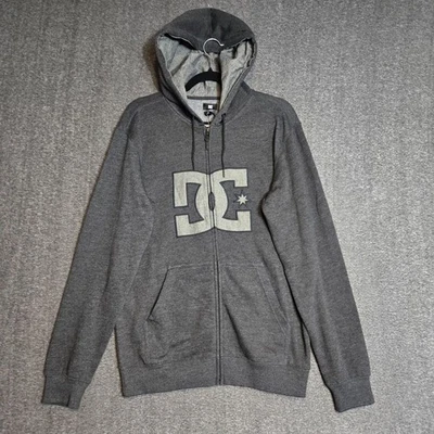 Men's DC Shoes Hook up Zip Up Hoodie Gray Size Small Skaters Grunge 2014 NWT - Image 1 of 4