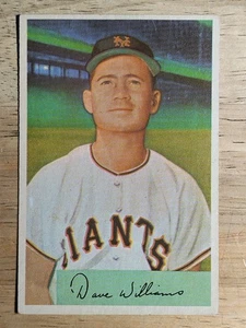 1954 Bowman #9 Dave Williams (VGEX) - Picture 1 of 2
