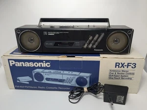 Vintage Panasonic RX-F3 Stereo Radio Kassette Mini Ghettoblaster NEUE BÄNDER MIT BOX SAUBER - Bild 1 von 7