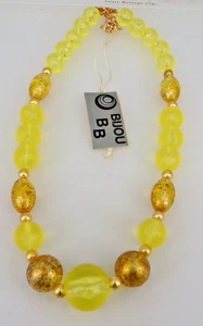 Neugablonz Bijou BB: Collier Citrin-Perlen Swarovski Elements um 1980 (117874) - Picture 1 of 5