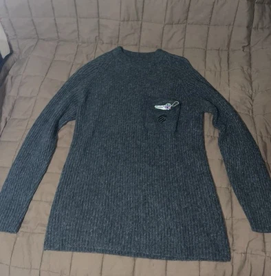 Suéter Vintage Rocawear Y2k Cinza Escuro 100% Lã de Cordeiro Tamanho XL - Imagem 1 de 4