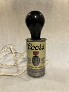 Original Vintage Coors Beer Can Lamp Black Light 1970s Bar Decor See Photos - Picture 1 of 23