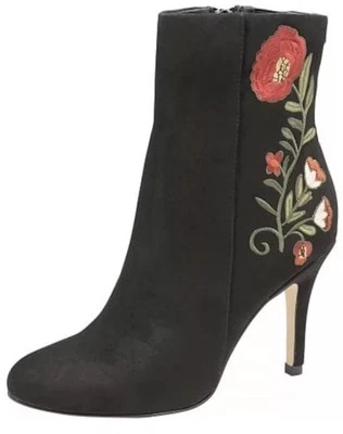 Botines Ravel para mujer negros gamuza bordados diseño floral talla Uk 6 nuevos Foto 1 de 4