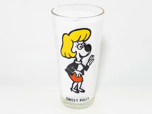 Pepsi Trinkglas SWEET POLLY, weiße Buchstaben Vintage 70er Leonardo GR8, schön - Bild 1 von 9