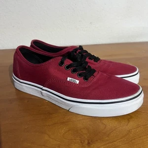 Zapatillas Vans Auténticas de Lona Roja para Hombre Talla 8 Clásicas Estilo Skate - Imagen 1 de 10