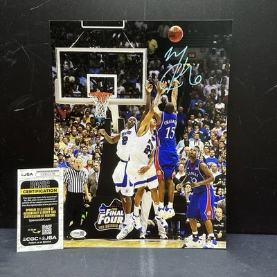 Foto firmada autografiada por Mario Chalmers 11x14 NBA Miami Heat certificado de autenticidad JSA Kansas Foto 1 de 3