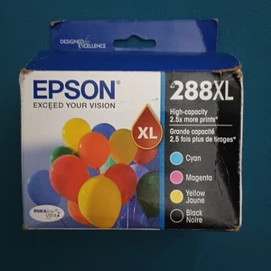 Epson 288XL Schwarz Cyan Magenta Gelb Tintenpatronen Ablaufdatum 09/2026 - Bild 1 von 3