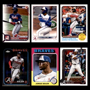 Jorge Soler Lote 6 Tarjetas de Béisbol 2022 Bowman Atlanta Braves Set Colección MLB - Imagen 1 de 8