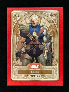 2025 Topps Marvel come nuovo cavo 5/5 vero rosso OMEGA Bookend - Foto 1 di 2