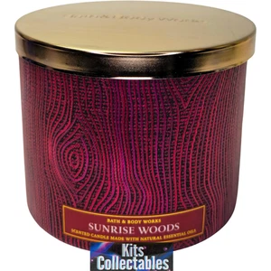 Bath & Body Works Fall - Sunrise Woods - Large 3 Wick Candle 14.5 oz NEW - Picture 1 of 2