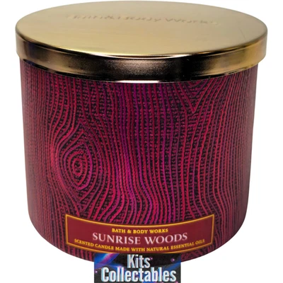 Bath & Body Works Fall - Sunrise Woods - Large 3 Wick Candle 14.5 oz NEW - Image 1 of 2