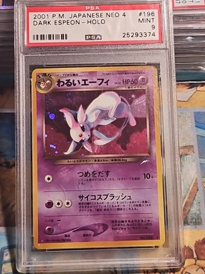 Pokemon Neo Destiny Japanese Dark Espeon 196 PSA 9 - Image 1 of 3