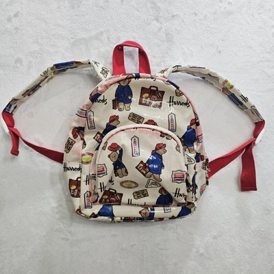 Harrods Vintage Small PVC Retro Back Pack Hipster Boho England 8068  - Image 1 of 4