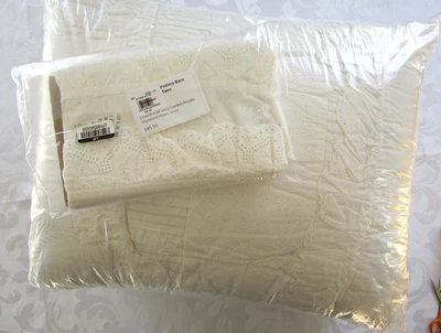 Pottery Barn Teen Love Shack Fancy Eyelet Ruffle Quilt, + SHAM, TWIN/TWIN XL NEW - Image 1 of 4