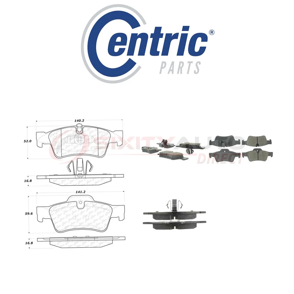 Centric Semi Metallic Brake Pads w Shim for 2006-2007 Mercedes-Benz ML500 sz Foto 1 de 4