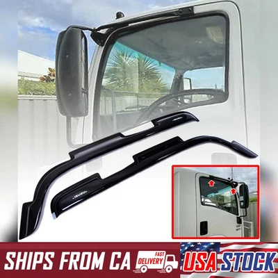 Rain Visor Wind Shield Weather Guard Black For Isuzu ELF NPR150 NQR175 Truck - Image 1 of 4