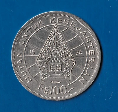 Moneda INDONESIA 100 Rupias 1978 Ku/Ni Muy Bonita Foto 1 de 2