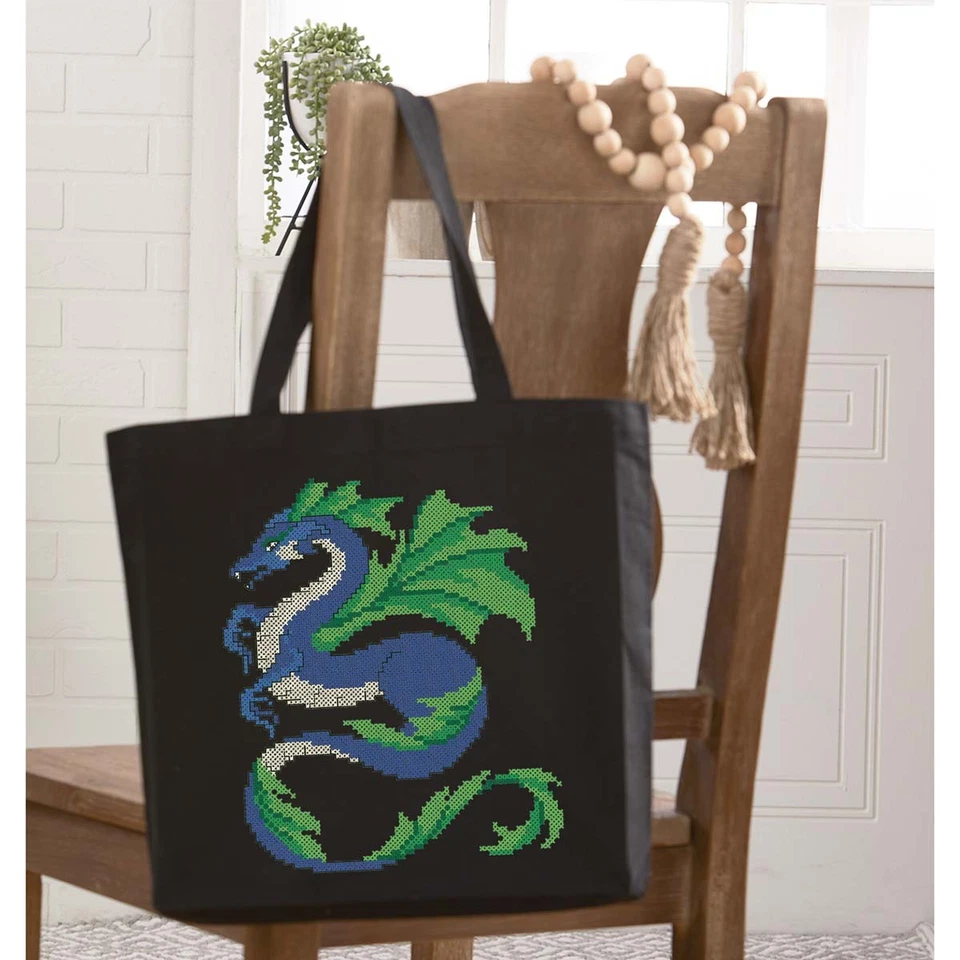 Herrschners® Fantasy Dragon Tote Bag Stamped Cross-Stitch Kit - Image 1 of 1