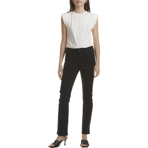 7 For All Mankind Womens Black Stretch Denim Straight Leg Jeans 4 BHFO 0424 - Picture 1 of 2