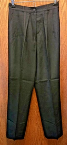 Vintage Womens Bassonova Black Pleated Dress Pants Sz. 2 - Picture 1 of 4