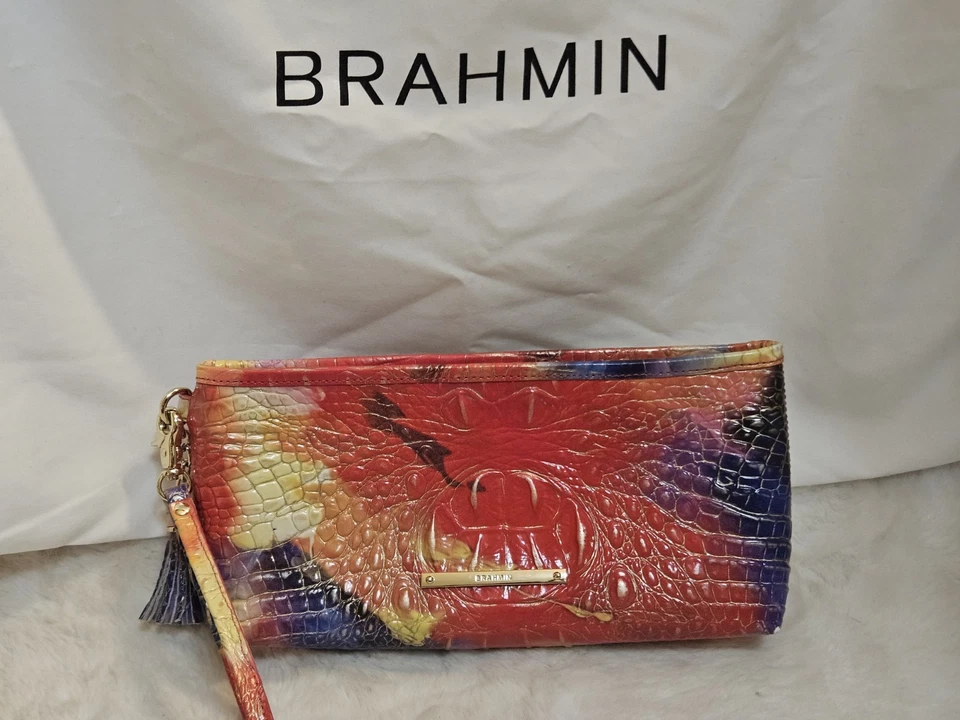 Bolso Clutch Brahmin Kayla Muñequera Melbourne Ombré Color Estilo Foto 1 de 4