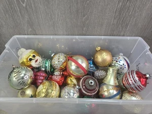 Lote Vintage SHINY BRITE, Alemania Occidental, EE. UU., Adornos de Navidad de Vidrio Checo - Imagen 1 de 24