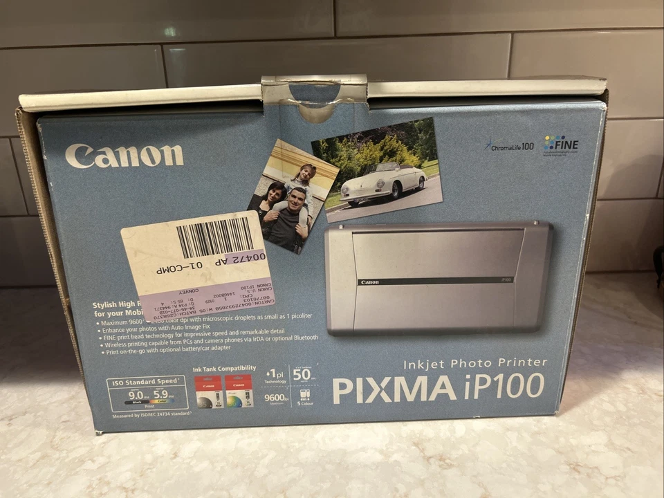Canon PIXMA iP100 Inkjet Photo Bluetooth Printer USB Mobile NEW IN BOX READ - Image 1 of 4