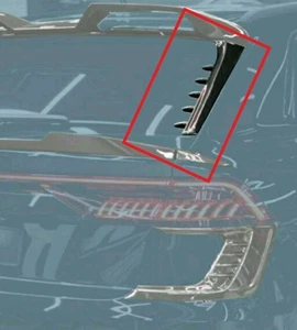 Rear Window Trim Pieces (1 piece) for Audi RS Q8 2020-2025 FiberGlass - Bild 1 von 5