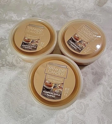 Yankee Candle Pumpkin Apple Parfait  Scenterpiece Meltcup  - Set of 3 - NEW - Image 1 of 3